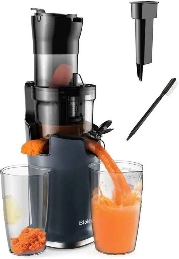 One Stop Shop Slowjuicer Sapcentrifuge voor Groenten & Fruit Coldpress Juicer Anti Drup Anti Oxidatie 500 ml Goud
