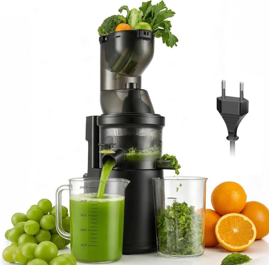 Slowjuicer Sapmachine Sapcentrifuge Vruchtenpers Gezonde Drankjes Maken Enkele Vijzel Technologie Niet Gespecificeerd Zwart