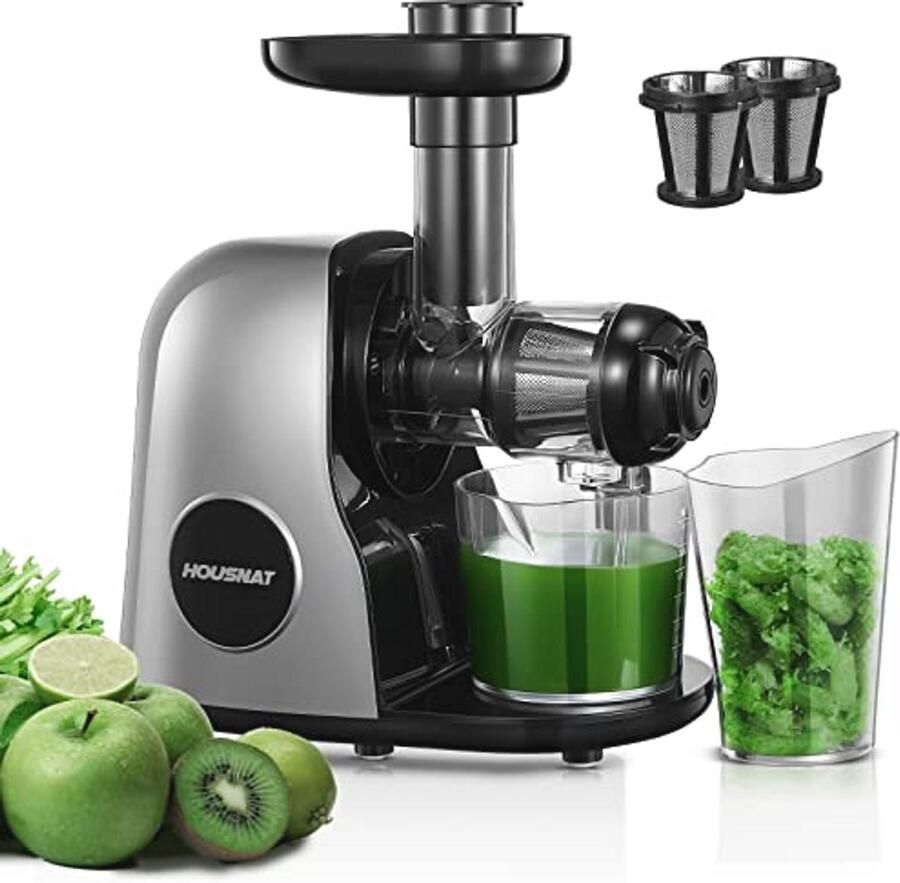 Slowjuicer voor Groenten en Fruit met Stille Motor en Omgekeerde Functie – Professionele Koudpers Juicer