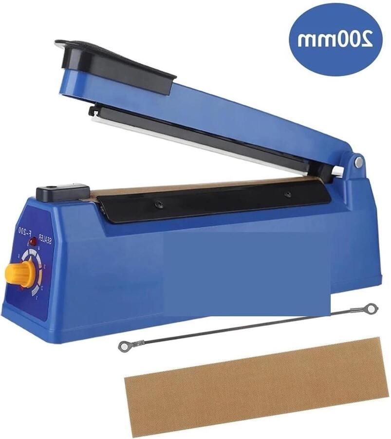 Sluitmachine Impuls sealer Zakken sluiten Geen voorverwarmen 200mm Blauw