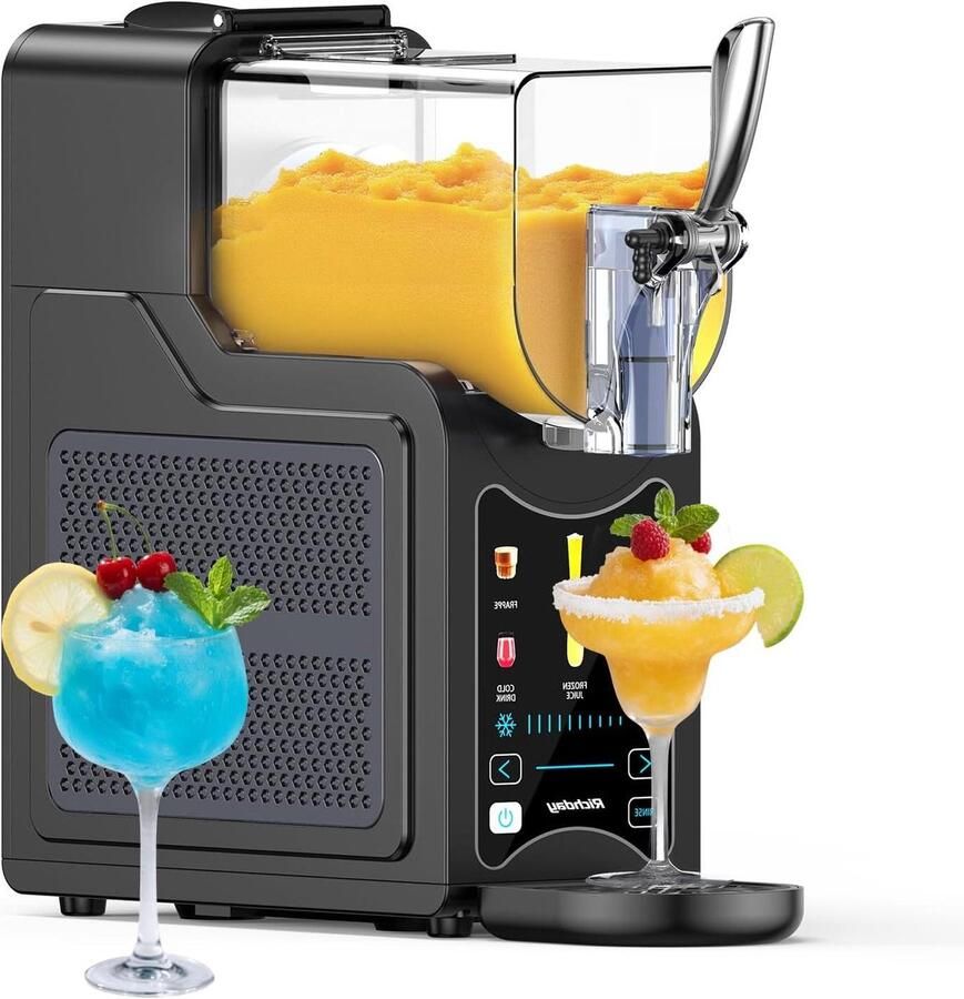 Slush-ijsmachine Softijsmachine Dranken Bereiden WhisperChill Technologie 2 Liter Zwart