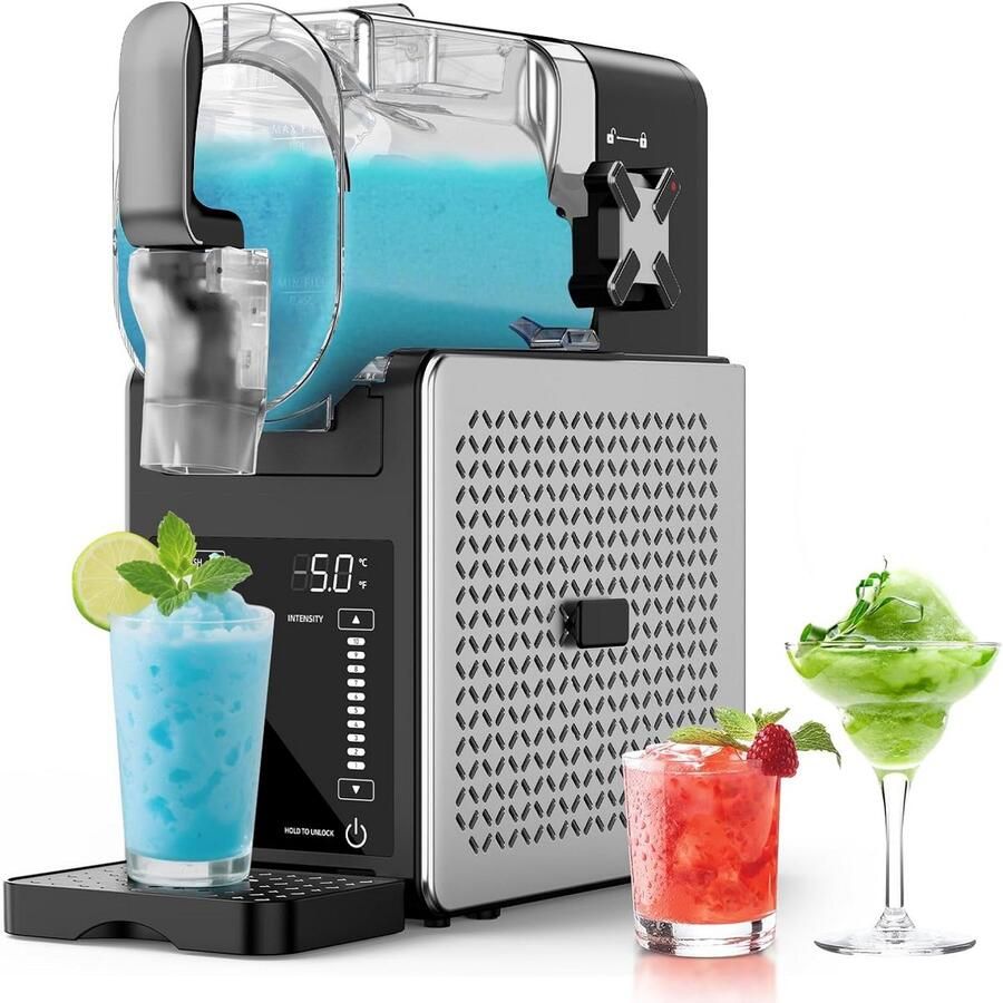 Slush-machine 2 5L LED-display 6 programma's voor margaritas frappes en milkshakes