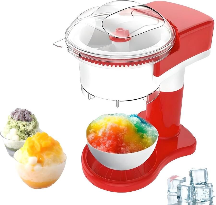 Slush Machine IJsmachine Sneeuw Drankjes Maken Draagbaar Ontwerp 500ml Capaciteit Rood