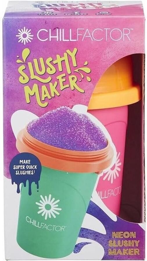 Slush-machine in Neon Pink met herbruikbare beker en rietje