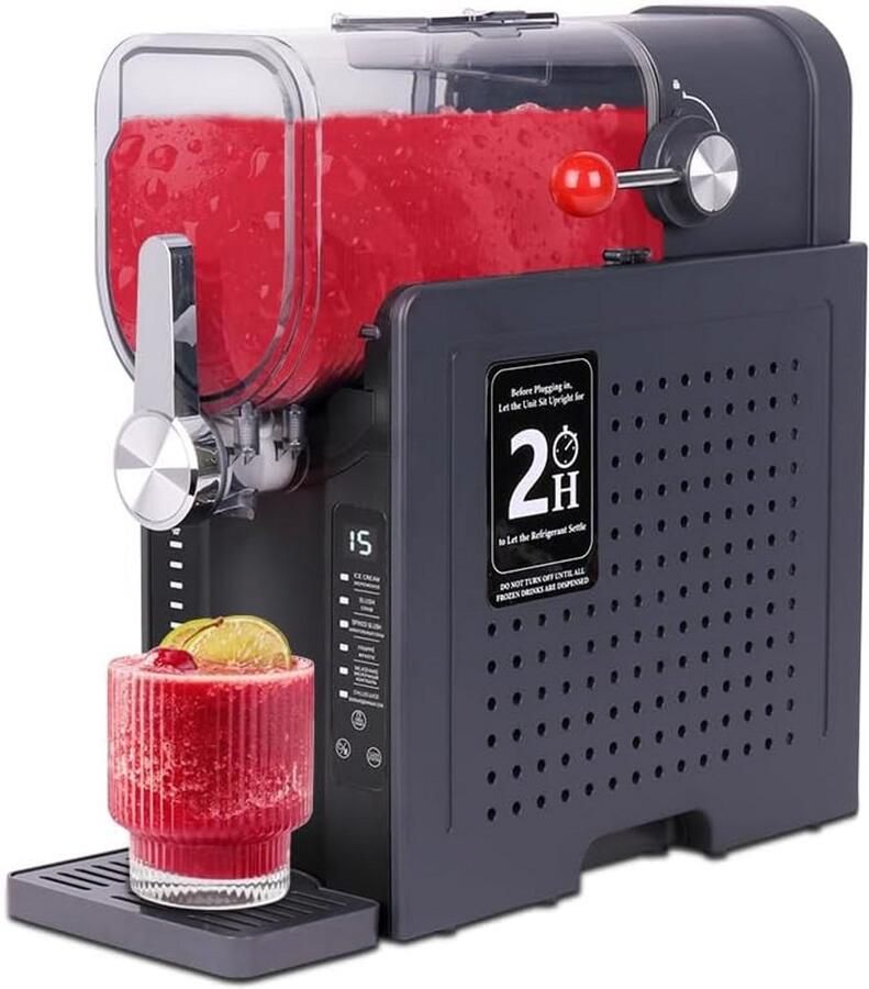 Slush Machine Professioneel met 6 Programma's voor Frozen Dranken en Cocktails 1 6L