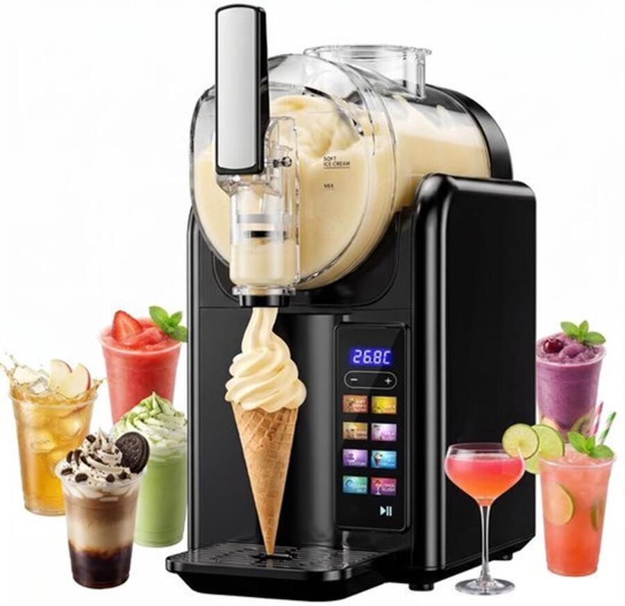 Slushmachine Automatisch 2 Liter Inhoud ABS En Polycarbonaat Voor Smoothies En Cocktails