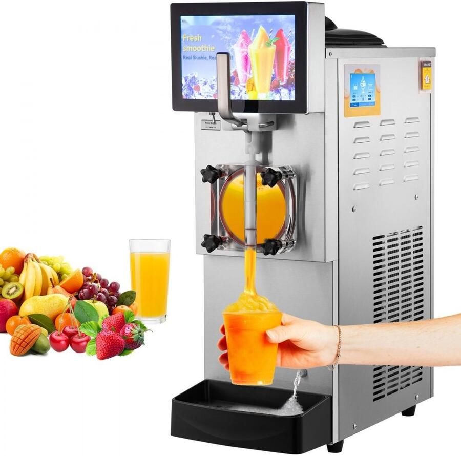 Slushmachine Commerciële Granitamachine Capaciteit 8 L Doorvoer 17–23 L uur Vermogen 1200 W Materiaal Roestvrij Staal Afmetingen 63 5×29×86 cm