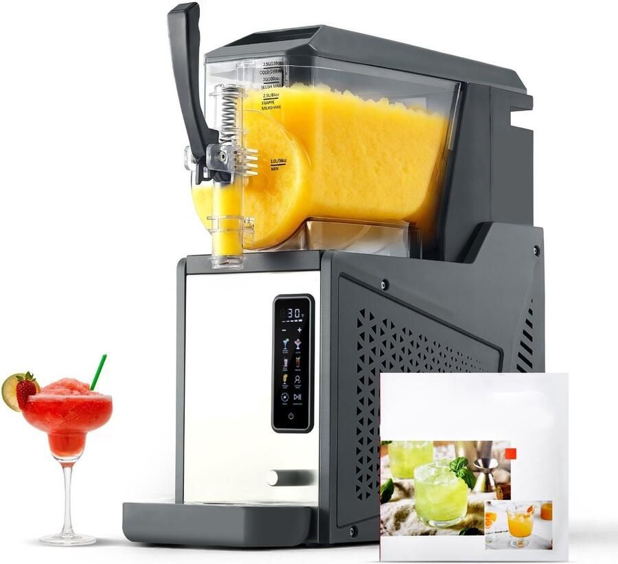 Slushmachine Elektrische margaritamachine 4 Liter 350 W Zelfreinigend Geen ijs nodig Voor granita frappés en milkshakes
