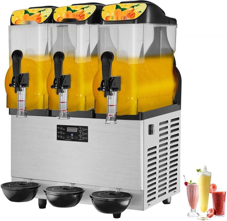 Slushmachine Professionele Margarita Granita Machine 36 L Enkele Kom 1100 W Roestvrij Staal Bevroren Dranken & Smoothies