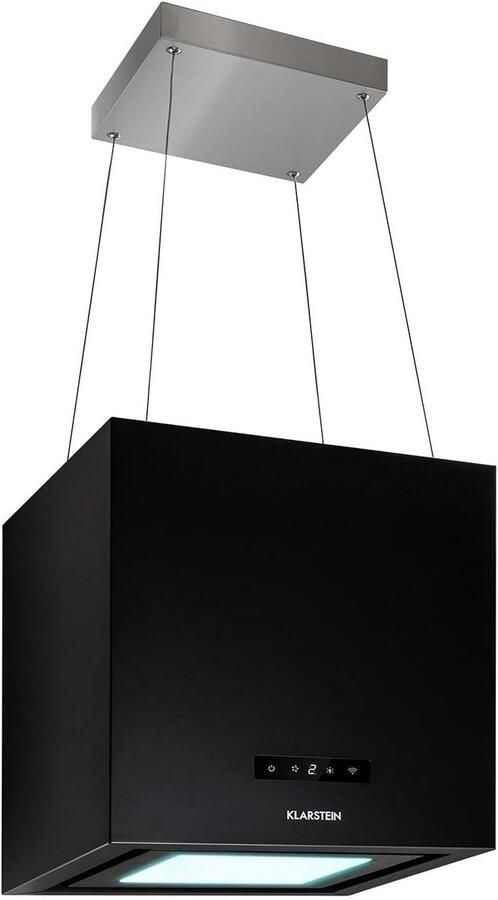 Smart Afzuigkap Eilandmodel Zwart 595 m³ u WiFi & RGB Verlichting Energieklasse A