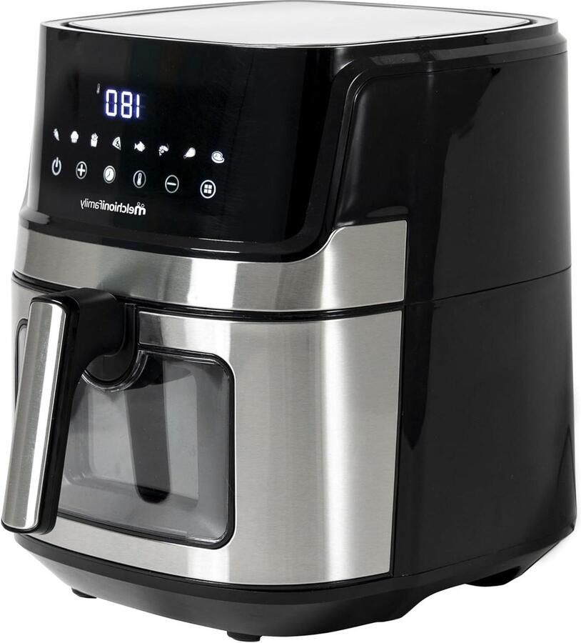 Smart Air Friteuse Heteluchtpan Gezond Koken Wifi Bediening 65 Liter Zwart