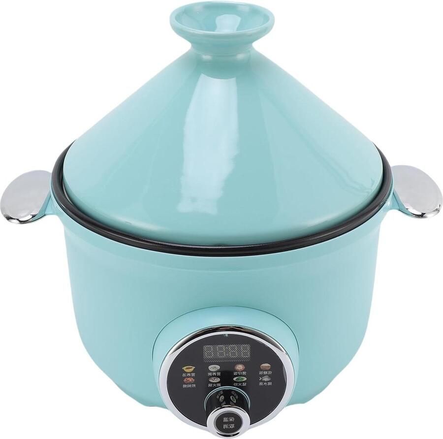 Smart Drukpan Elektrische Tajine Familie Maaltijden Bereiden Intelligente Kookprogramma's 3.2 Liter Zwart