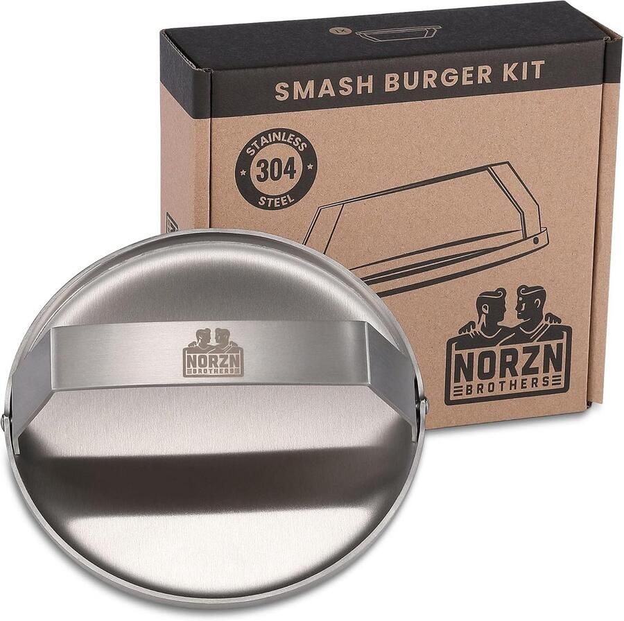 Smash Burger Pers Burger Smasher Burgers Grillen Roestvrij Staal Ø15cm Zilver - Foto 1