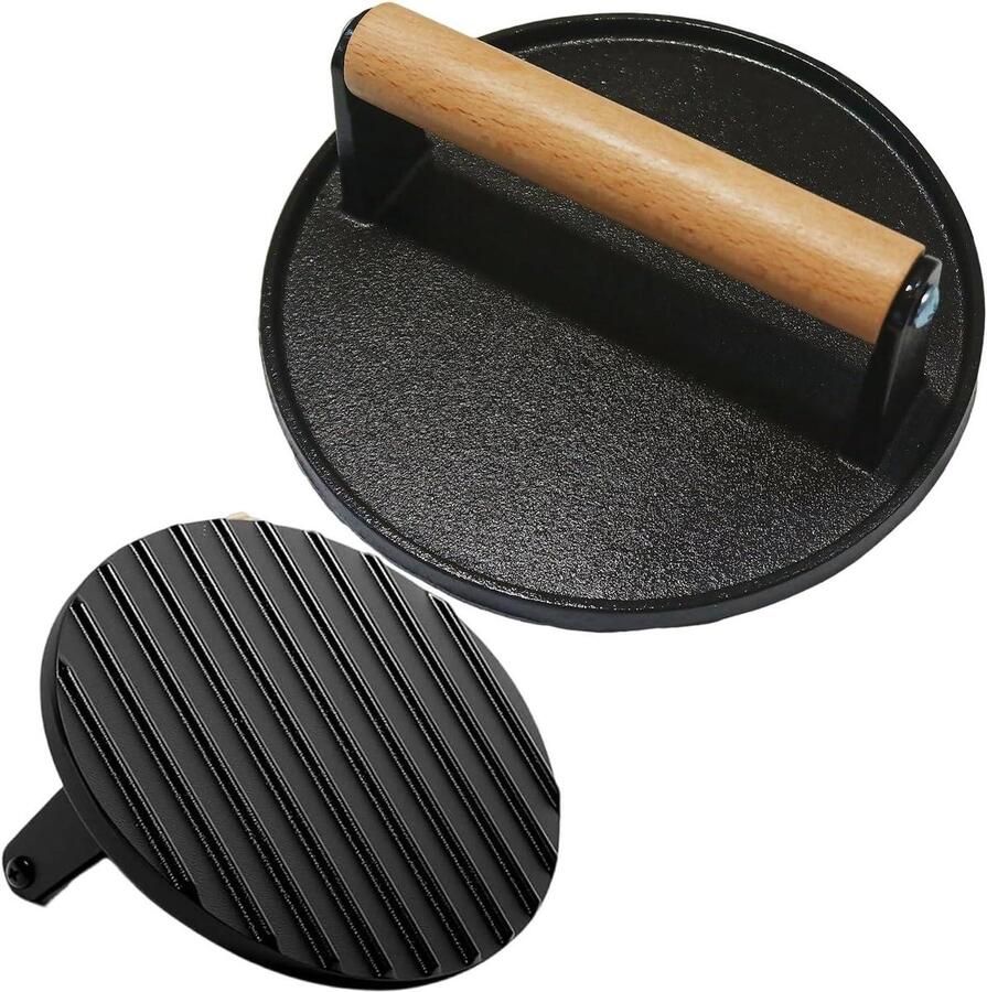 Smash Burger Press Hamburger Patty Maker Burgers Grillen Natuurlijk Anti-aanbak 18 x 18 x 7 cm