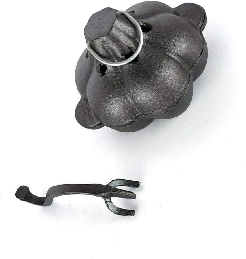 Smeedijzeren Slowcooker Gietijzeren Pot Langzaam Koken Hartvormige Uitlaat 18x16x13cm Zwart