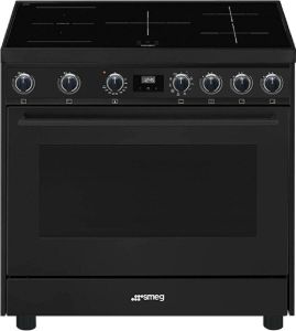 Smeg C91IEA9 Vrijstaand fornuis Zwart Draaiknop Touch 1 5 m Inductiekookplaat zones 5 zone(s)