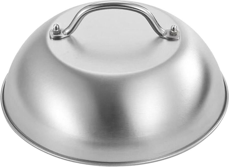 Smeltende Kaaskoepel Bakplaat Deksel Efficiënt Koken Roestvrij Staal 30 x 30 x 10 cm Zilver