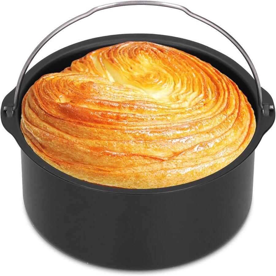 Dailygoods- Ovenschaal 7 inch Anti-aanbak Bakmand Pizza Plaat Grill Hoogwaardig koolstofstaal Duurzaam en stijlvol Bakvorm
