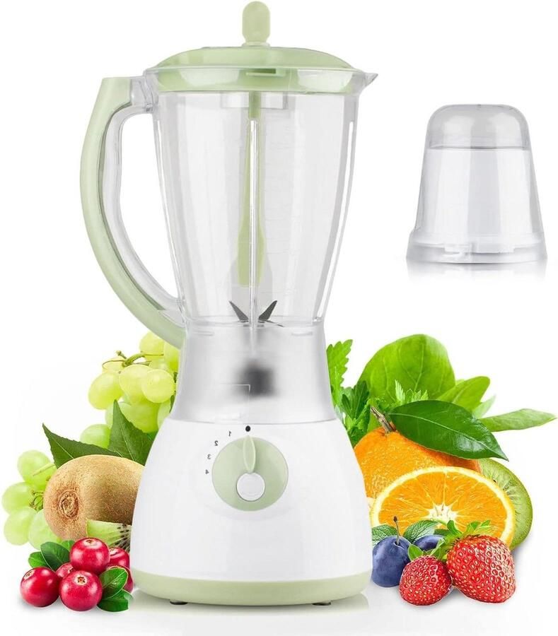 Smoothie Maker Keuken Blender Gezonde Drankjes Maken Krachtige Motor 1.5 Liter Groen