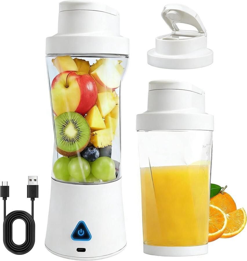 Smoothie Maker Persoonlijke Blender Gezonde Drankjes Maken 6 Roestvrijstalen Messen 700ml Capaciteit Transparant