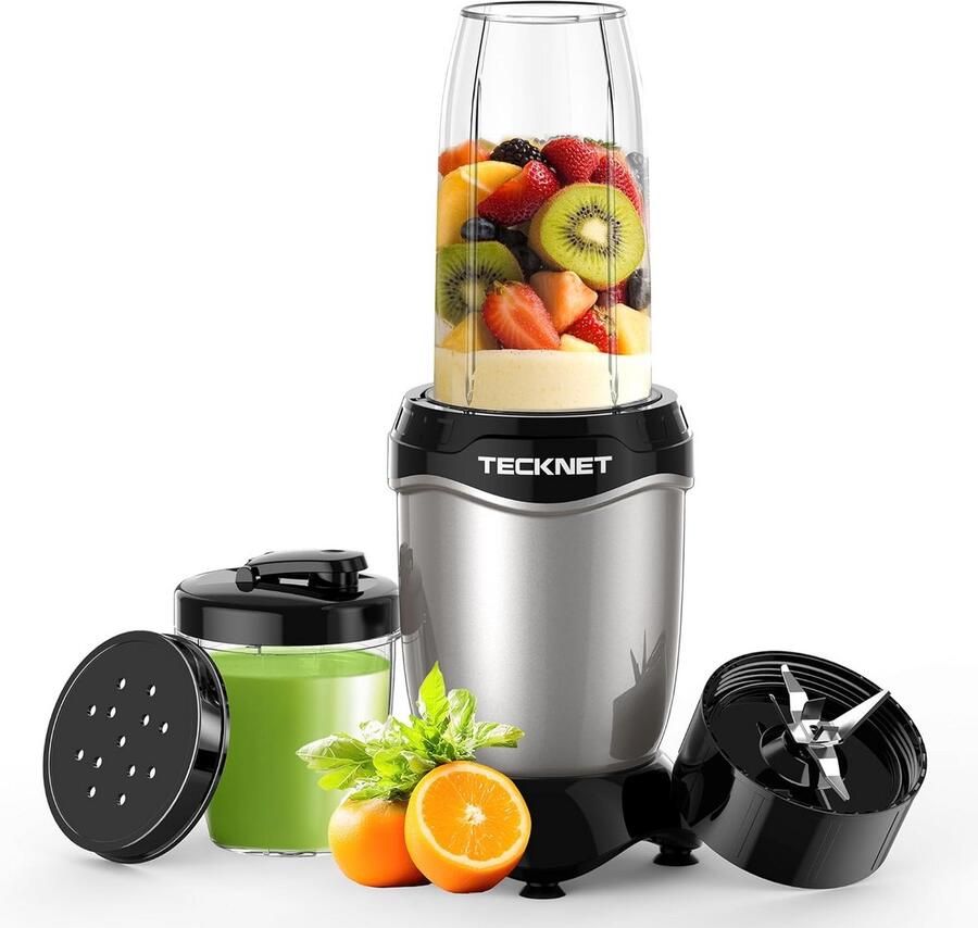 Smoothie Maker Persoonlijke Blender Snelle Drankjes Maken Geluidsarme Mixer 500ml Capaciteit Grijs
