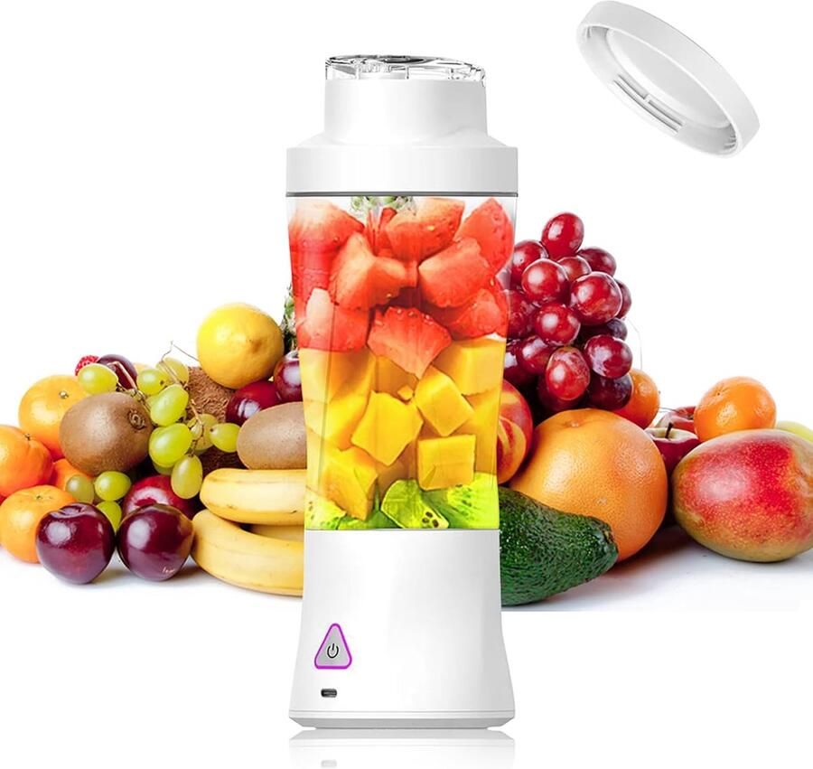 Draagbare Blender Mini Mixer Gezonde Drankjes Maken Krachtige Motor 700 ml Wit
