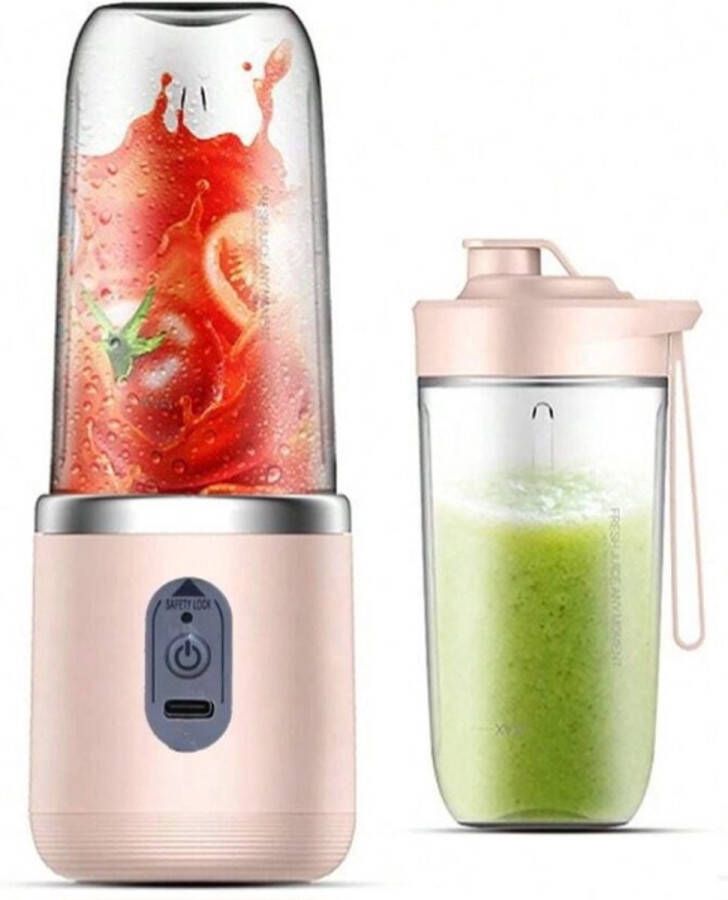 Merkloos Blender Compact Blender -Blender To Go- Draagbare Blender Oplaadbare mini- BlenderMini Blendjet Lichtgewicht 4 Bladen Fruit Juicer Fruit Blender blenders keukenmachines- TO GO