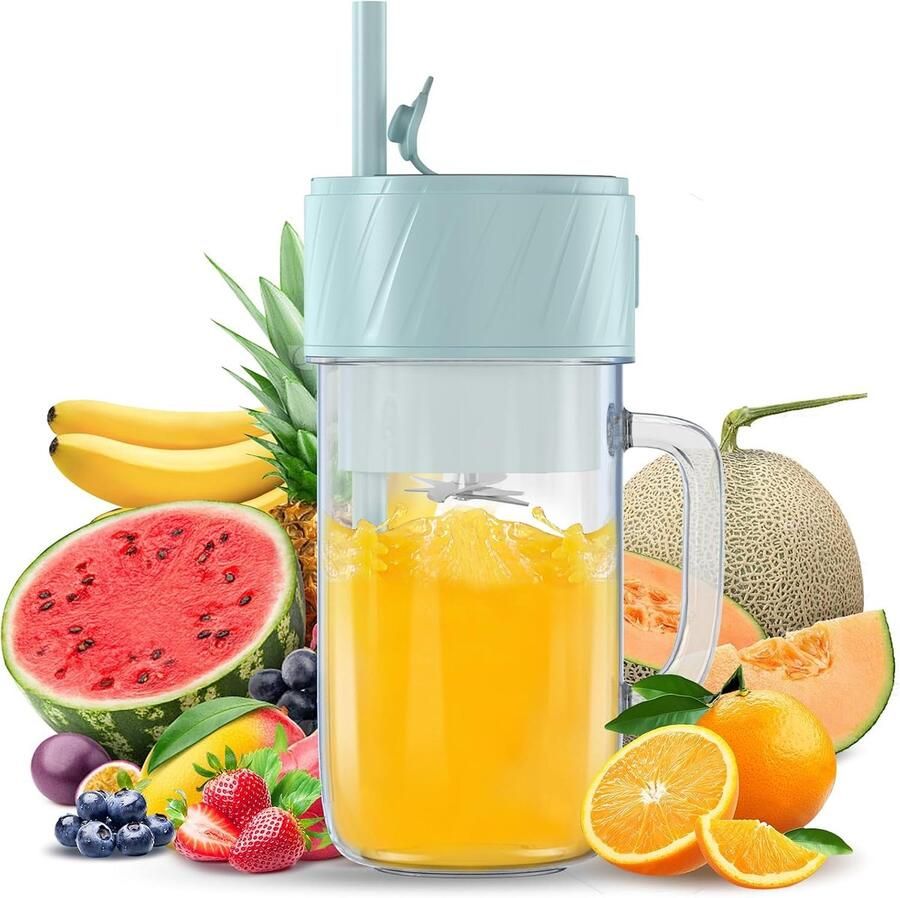 Smoothie Maker Smoothie Mixer Klein Mini Draagbare Blender Draagbare Mixer USB Smoothie Maker to Go Blender 400 ml BPA-vrij PulseMotion &BlendPro technologie