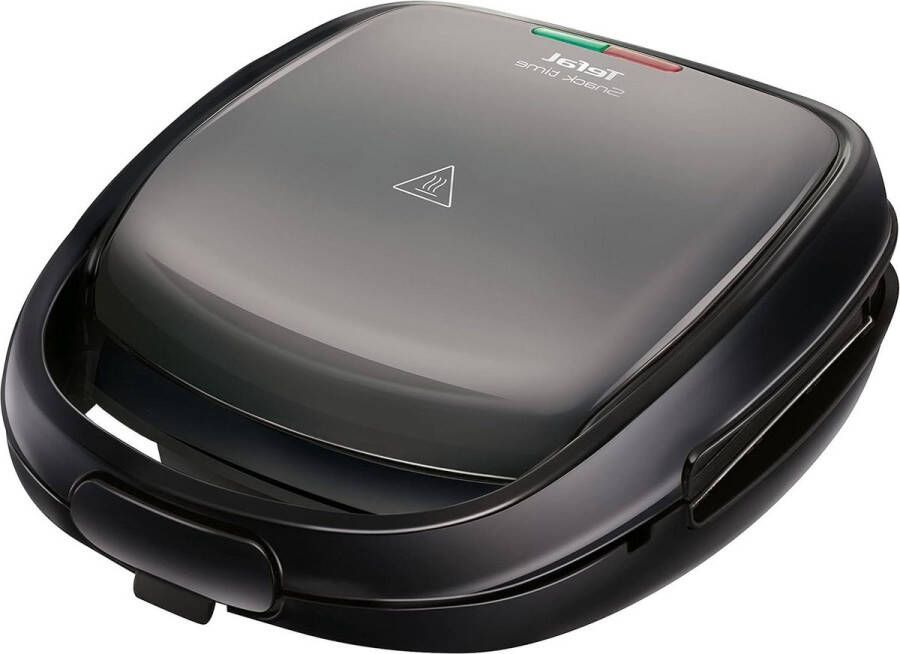 Snack Time 2-in-1 Combi-apparaat Wafelijzer Sandwichtoaster Belgisch Driehoekig Uitneembare Antiaanbaklaag Platensets Vaatwasmachinebestendig Multifunctioneel 700 W Zwart