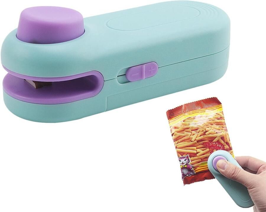 Snackzak-verzegelingsapparaat Knapperige hersluitbare 1 stuks thermische bonder voor keukenpantry folielasmachine met kleefmagneet kookgerei sluiter voor koekjes snoep en popcornzakjesopslag