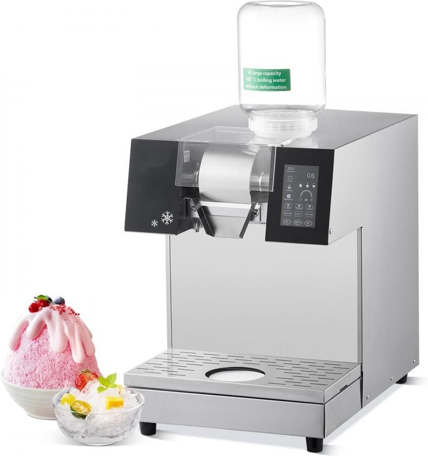 Sneeuwvlok-ijsmachine Commercieel 240 kg 24u ie RVS Constructie Touchscreen LCD Vloeistofkoelsysteem Voor Sneeuwkegels en Schaafijs Elektrisch