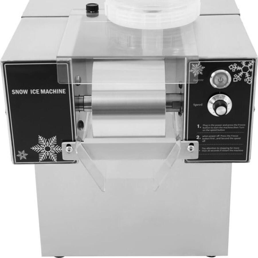 Sneeuwvlokken Ijsmachine Softijsmachine Smoothie Maker Commercieel Gebruik Krachtige Luchtkoeling 29x48.5x34 cm Zilver Zwart