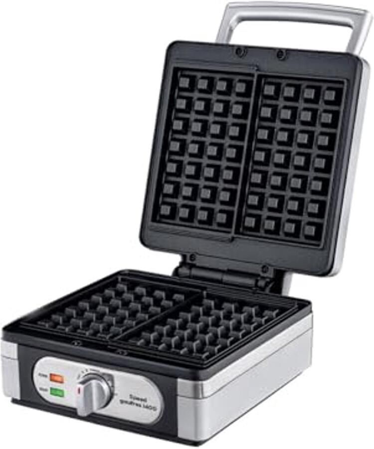 Snel Wafelijzer voor Echte Belgische Wafels 1400 W Rechthoekig en Knapperig