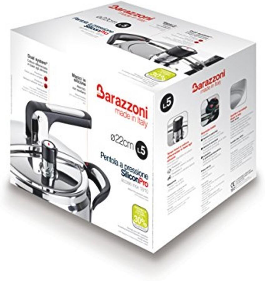 Snelkookpan 22 cm 7 liter Roestvrij staal Energiezuinig Koken - Foto 2