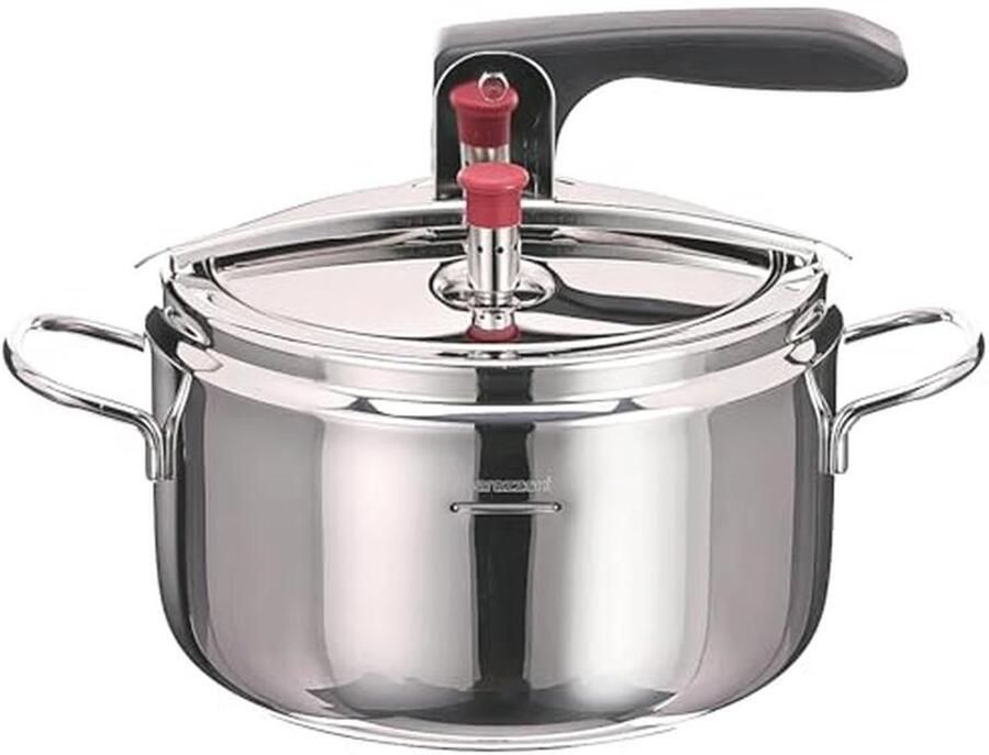 Snelkookpan 22 cm met 5 liter capaciteit – Roestvrij staal – Inductie geschikt – Voor snel en gezond koken