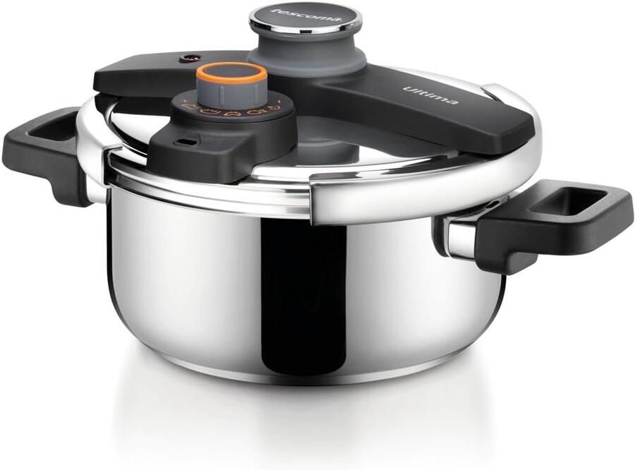 Snelkookpan 4 Liter Drukpan Koken Snel Maaltijden Bereiden Roestvrij Staal 37x22x19 cm Grijs