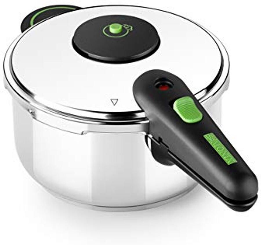 Snelkookpan 4 liter roestvrij staal voor alle warmtebronnen