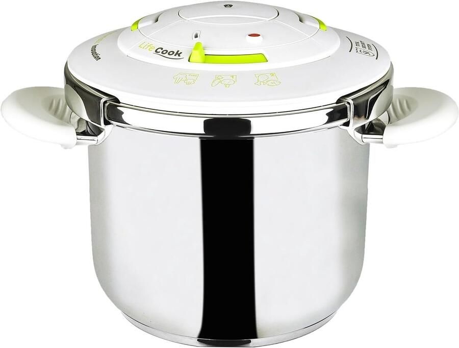 Snelkookpan 6 5 Liter 22 cm Roestvrijstaal