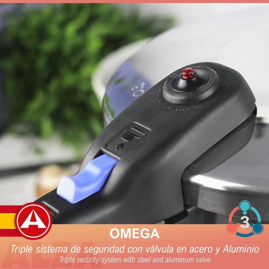 Snelkookpan 6 liter Drukpan Kookpan Snel Koken Roestvrij Staal 18 10 45x32x27 cm