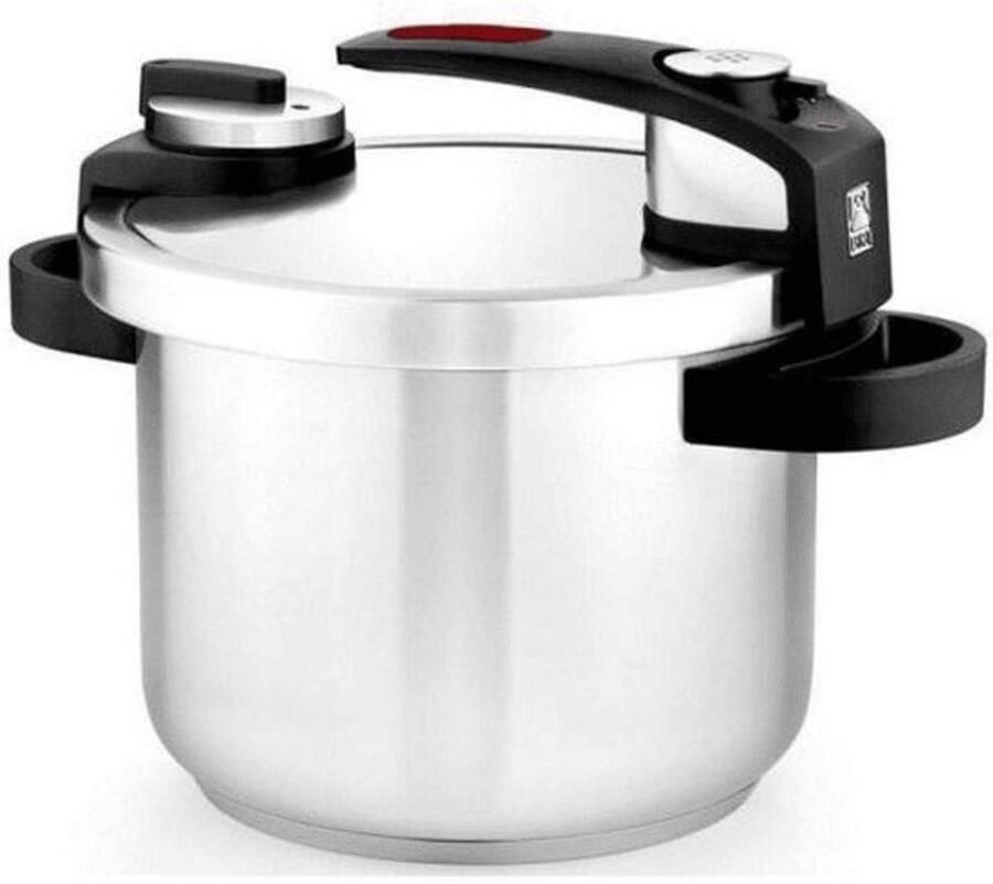 Snelkookpan 6 Liter Grijs RVS voor alle kookplaten inclusief inductie