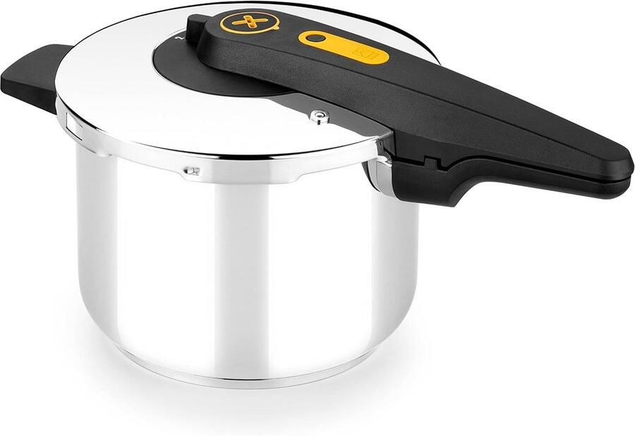 Snelkookpan 6 liter van Roestvrij Staal met Eenvoudige Opening en Drie Kookprogramma's