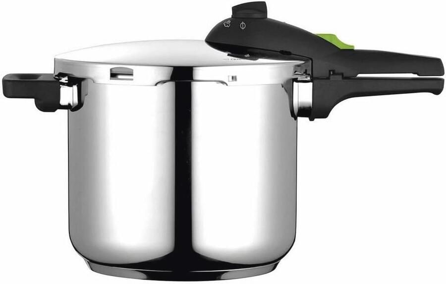 Snelkookpan 7 5 liter Inductie en Stoompan Roestvrij Staal 2 Drukniveaus 5 Veiligheidssystemen