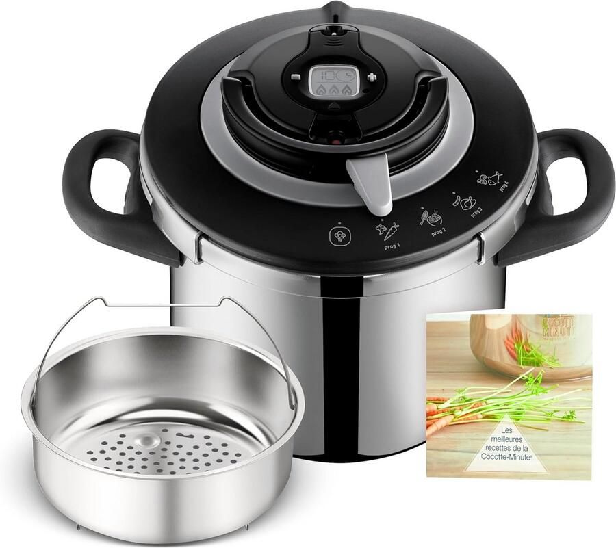 Snelkookpan Drukpan Sneller Koken Eénhandige Bediening 8 Liter Zwart
