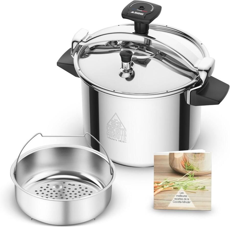Snelkookpan Drukpan Kookpan Sneller Koken Behoudt 80% Vitaminen 9 liter Metallic
