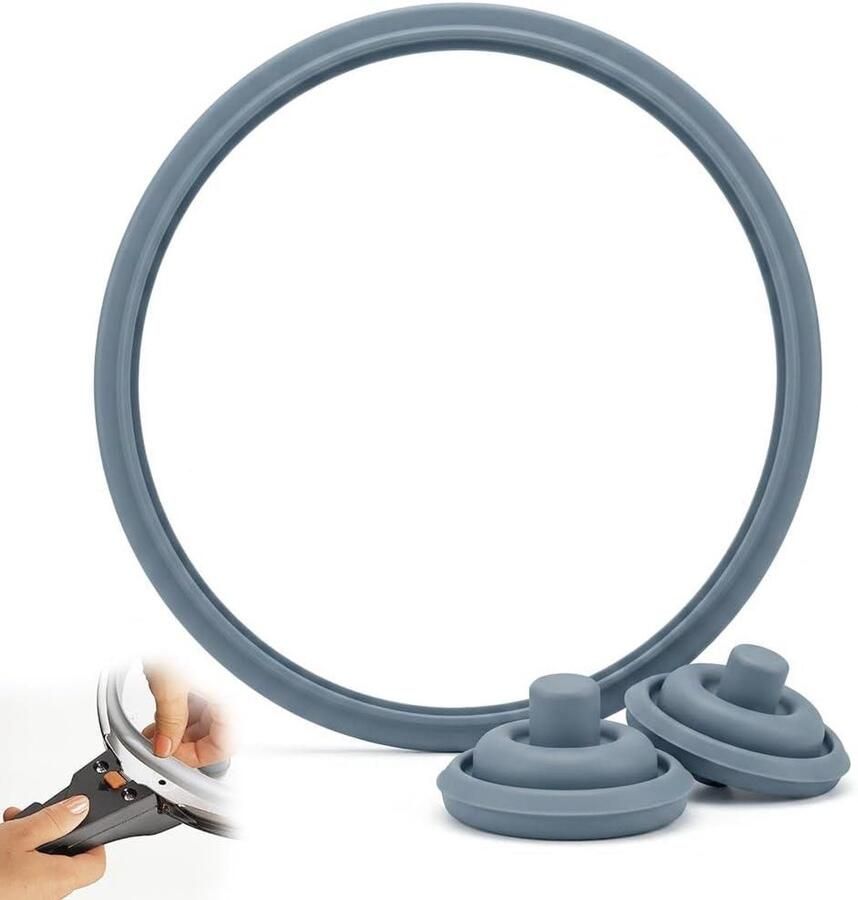 Snelkookpan Afdichting Reserveonderdeel Ring Veilig Koken Siliconen Materiaal 22 cm Binnendiameter Grijs