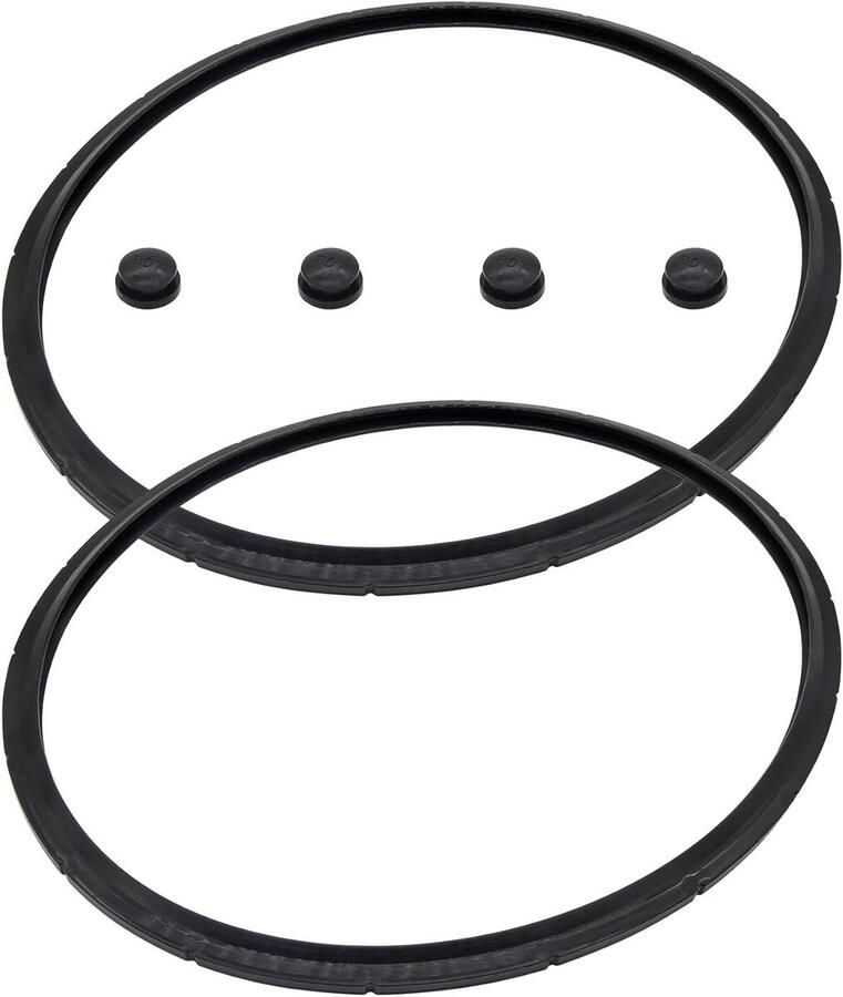 Snelkookpan Afdichtring Pakking Veilig Koken Food-grade siliconen 23 Quarts Zwart