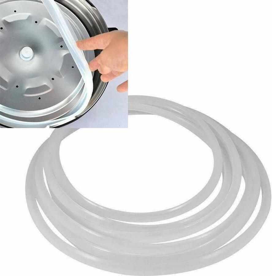 Snelkookpan Afdichtring Reserve Pakking Veilig Koken Voedselveilig Siliconen 18-32cm Transparant