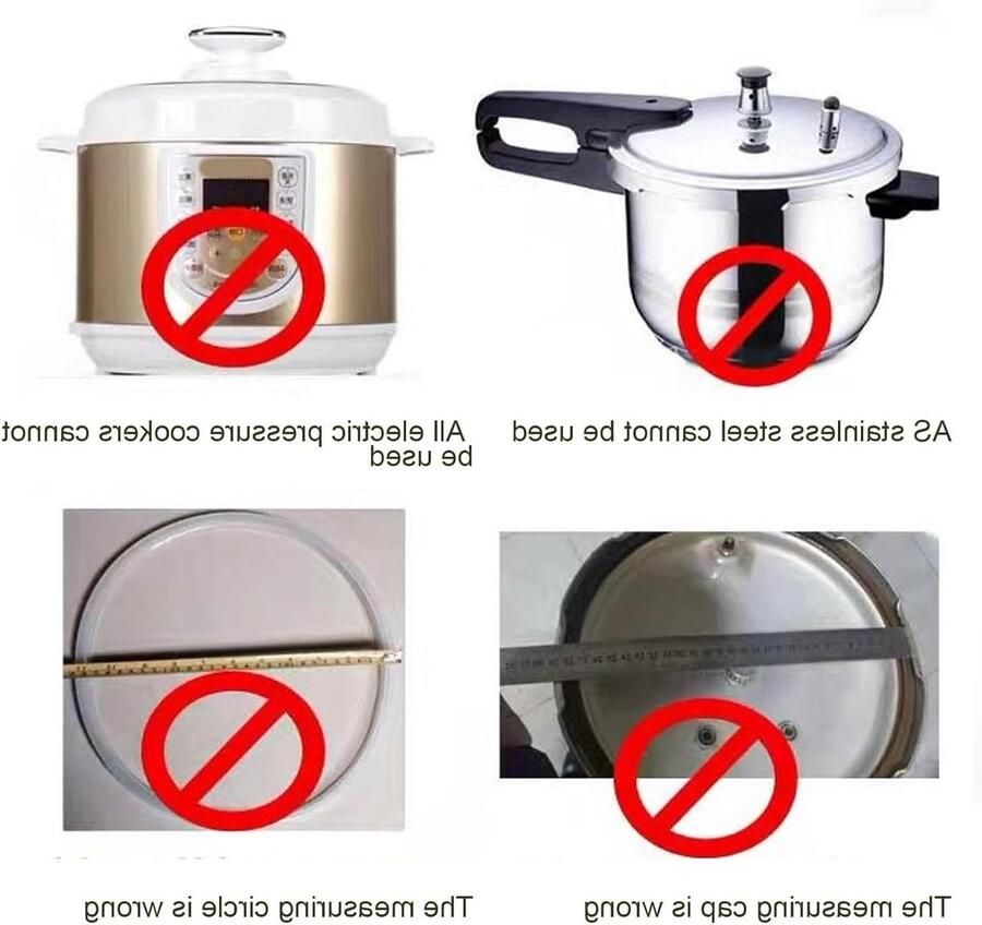 Snelkookpan Afdichtring Reserve ring Veilig Koken Voedselveilig siliconen 24 cm Transparant
