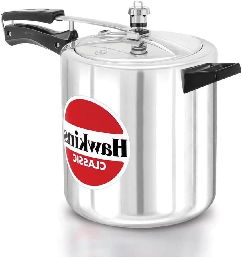 Snelkookpan Aluminium Drukmaker Snel Koken Handmatige Bediening 8 Liter Zilverkleurig