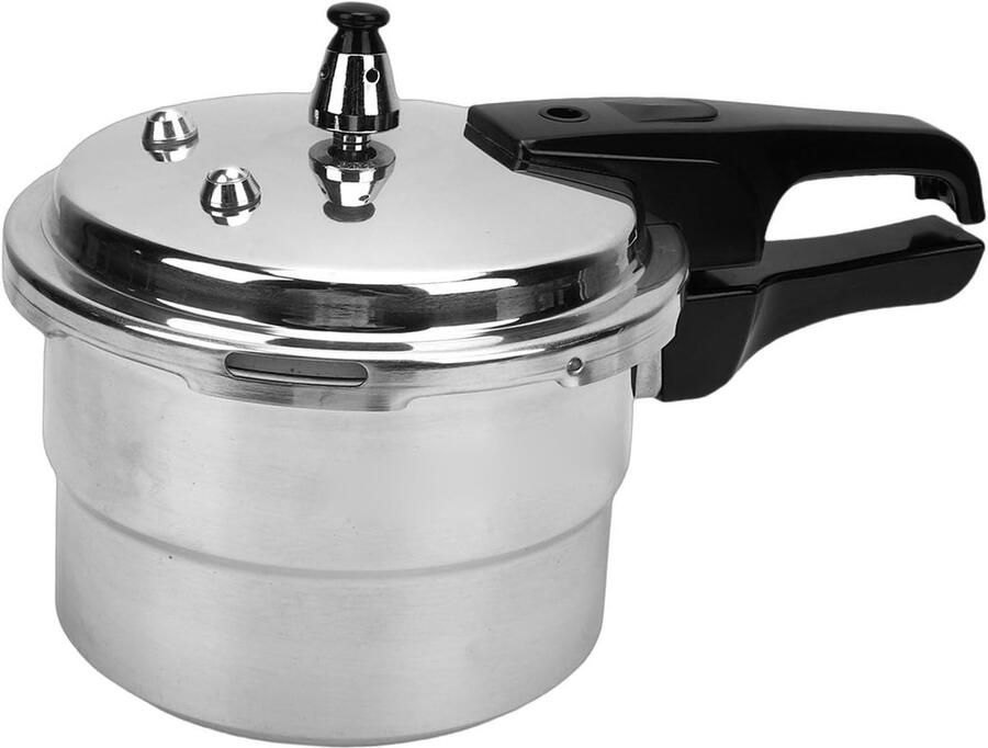 Snelkookpan Aluminium Drukpan Grote Capaciteit Snel Koken Explosieveilig Ontwerp 3 Liter Inhoud Grijs